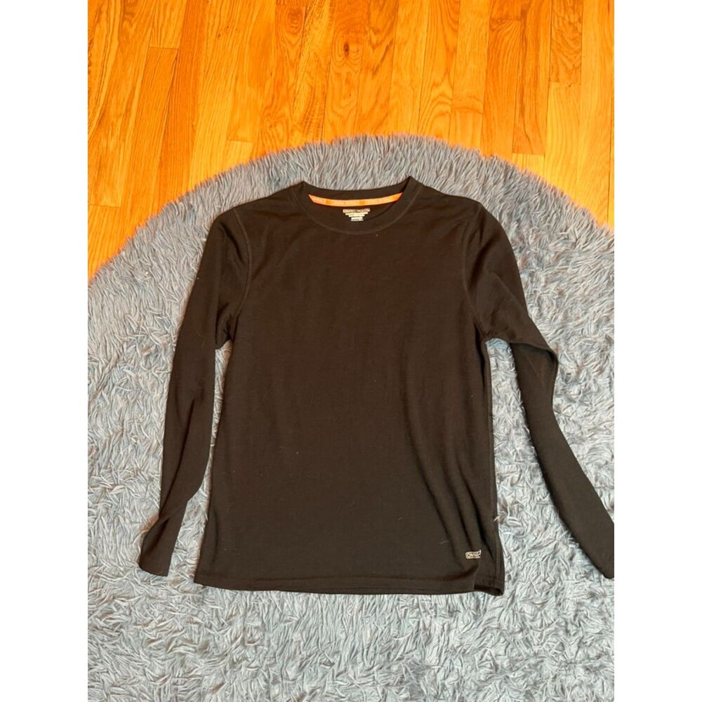 Omni Wool Men's Black Wool Blend Base Layer Size M